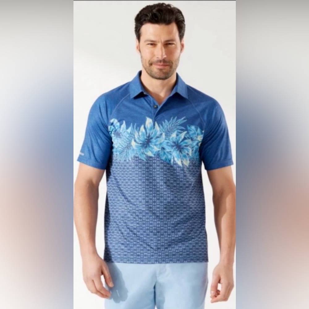 TOMMY BAHAMA Men’s Island Zone Hawaiian Shirt Short Sleeved Dolce Polo ST226202